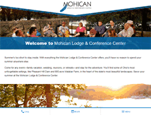 Tablet Screenshot of mohicanstateparklodge.com